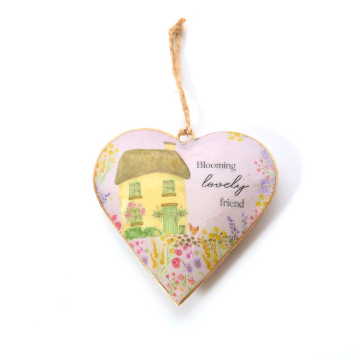 Cottage Garden Metal Heart Hanger (6 Assorted)