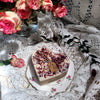 Large Heart Shaped Champagne & Rose Soy Wax Candle