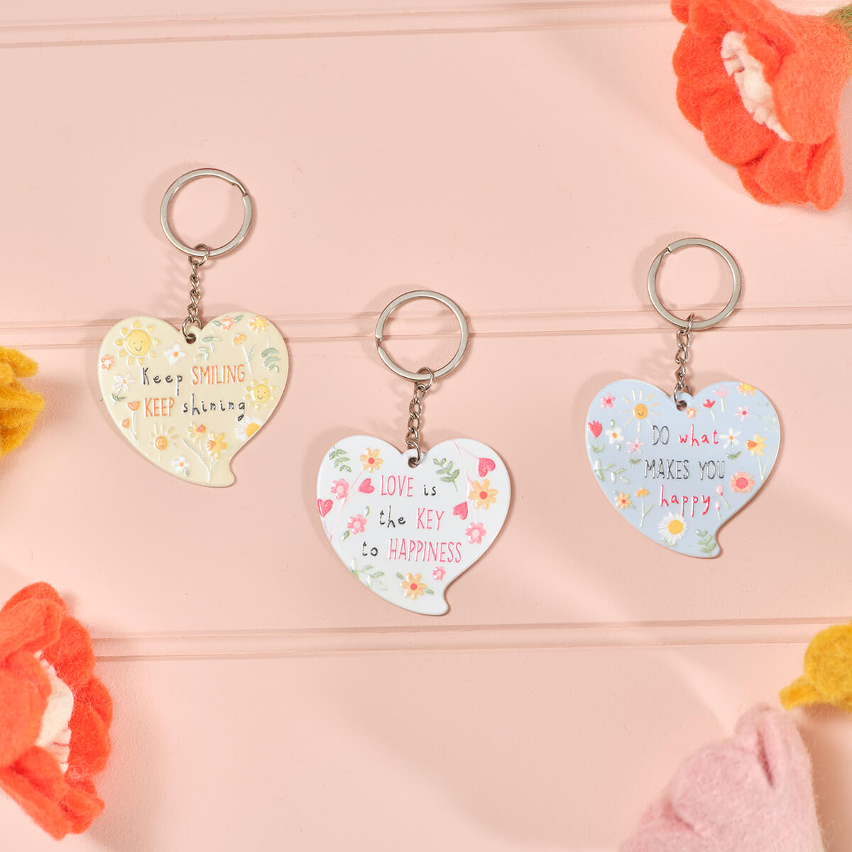 Love & Kindness Metal Heart Keyring