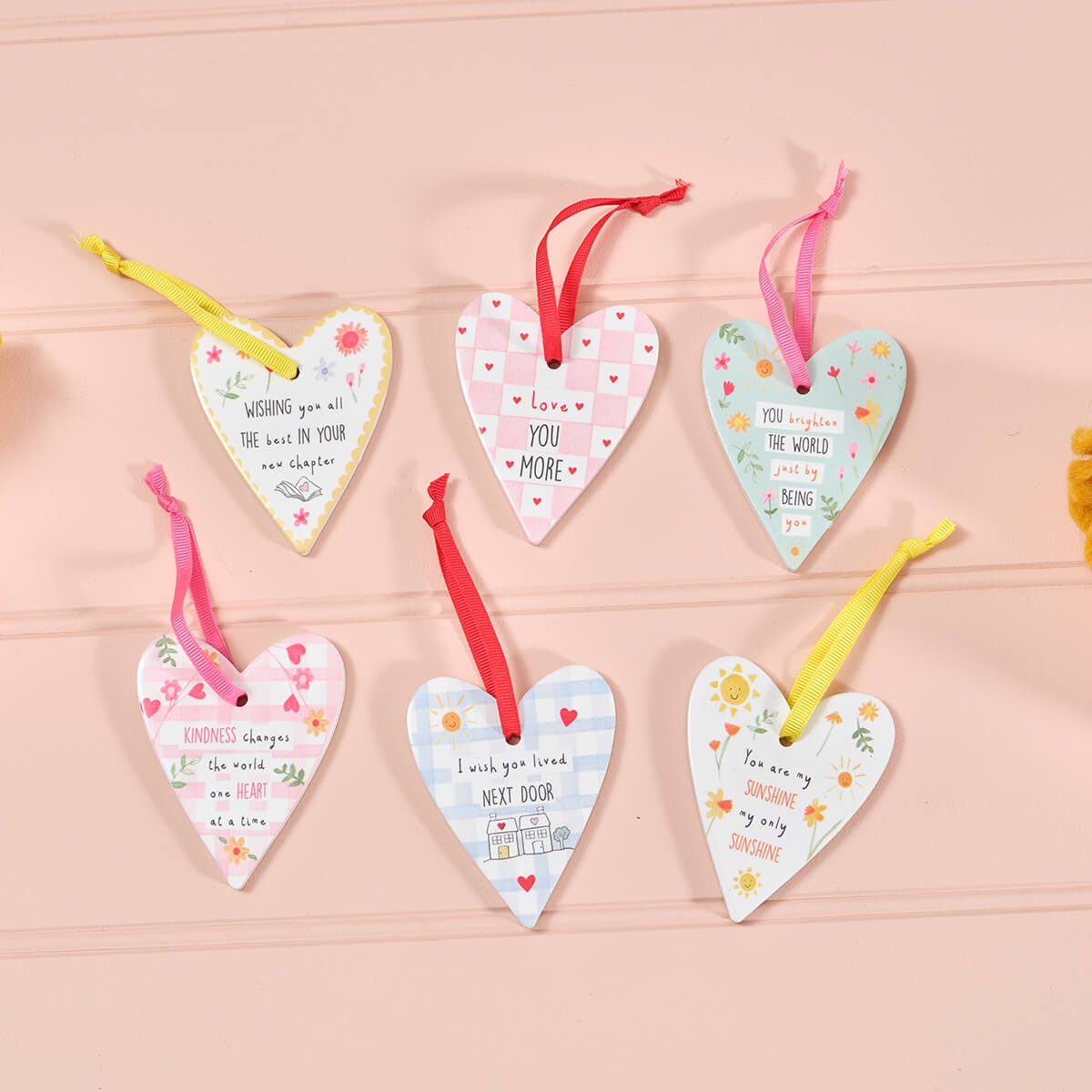 Love & Kindness Ceramic Heart Hanger