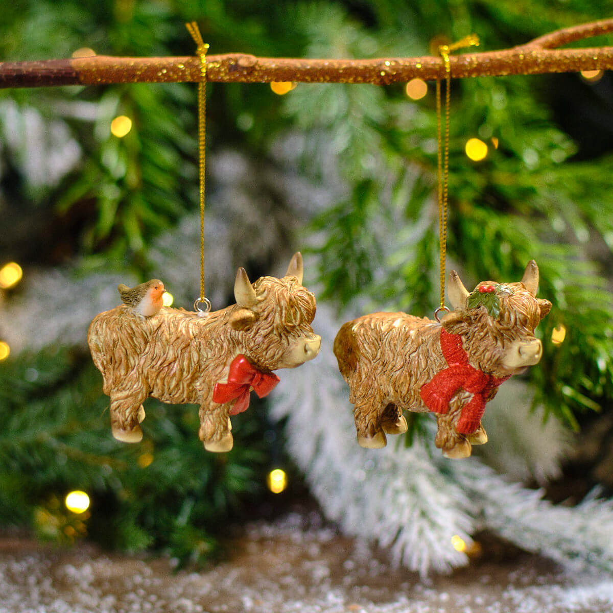 Christmas Highland Cow Standing Hanger