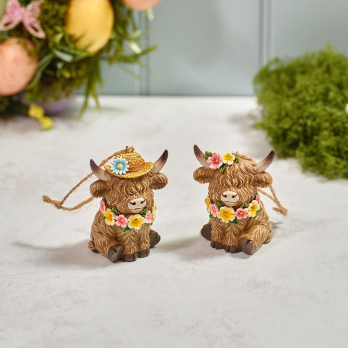 Resin Highland Cow Hangers