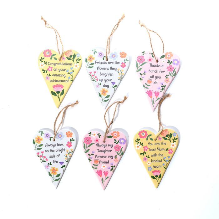 Bright and Beautiful Ceramic Heart Hangers