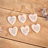 Ditsy Floral Marble Hanging Heart