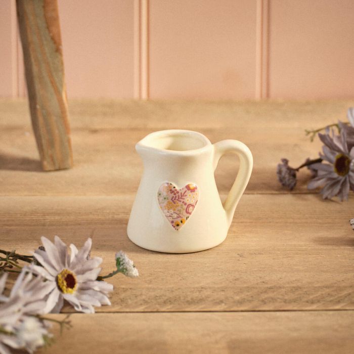 Ditsy Floral Heart Small Milk Jug