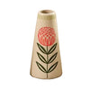 Flourish & Foliage Stoneware Decorated Embossed Bud Vase
