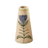 Flourish & Foliage Stoneware Decorated Embossed Bud Vase