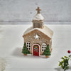 Stoneware Church Tealight Holder