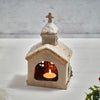 Stoneware Church Tealight Holder
