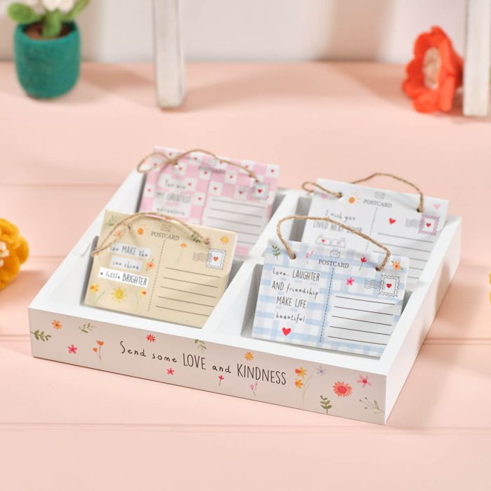 Love and Kindness Ceramic Postcard Hangers