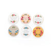 Floral Luxe Scalloped Edge Ceramic Coaster with 3D Detail
