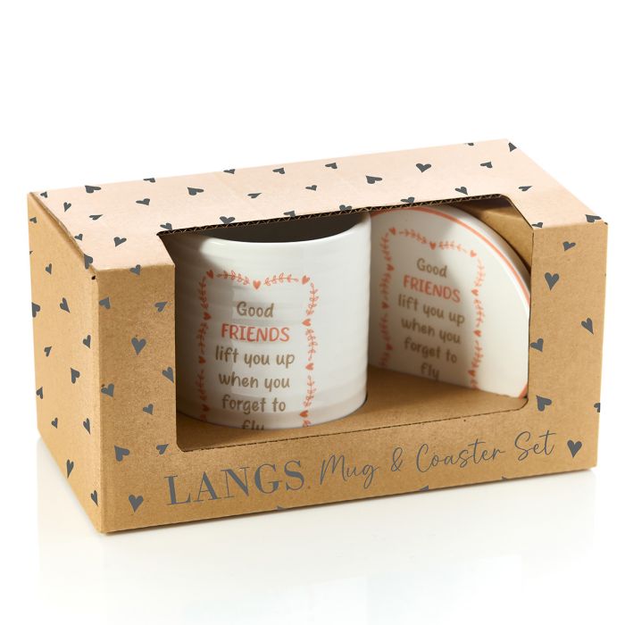 Good Friends Lift You Up Mug & Coaster Set