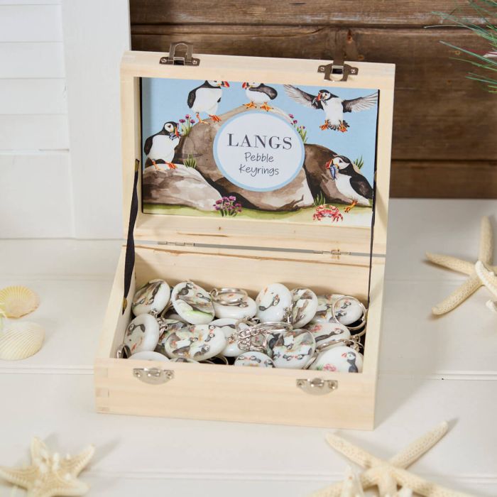 Puffin Marble Keyring