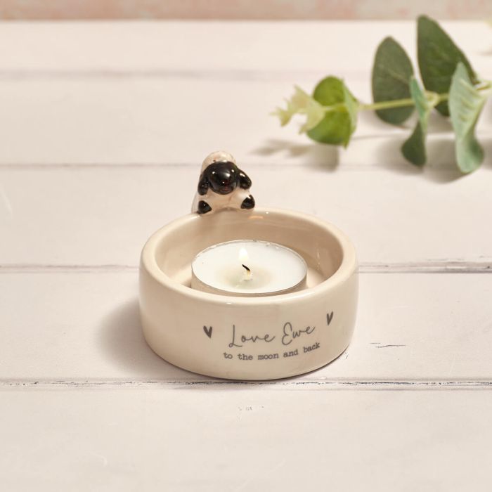 Black Face Sheep 3D Ceramic Tealight Holder