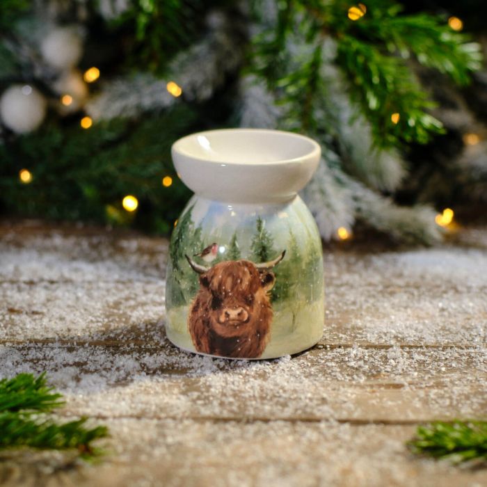 Frosted Highland Cow Wax Burner