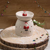 Boxed Ceramic 3D Embossed Santa Wax Melt Burner
