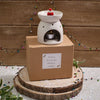 Boxed Ceramic 3D Embossed Santa Wax Melt Burner