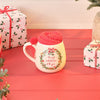 'The most wonderful time of the year' Stoneware Mug with Socks