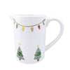 Large Ceramic Christmas Tree with String Lights Embossed Jug