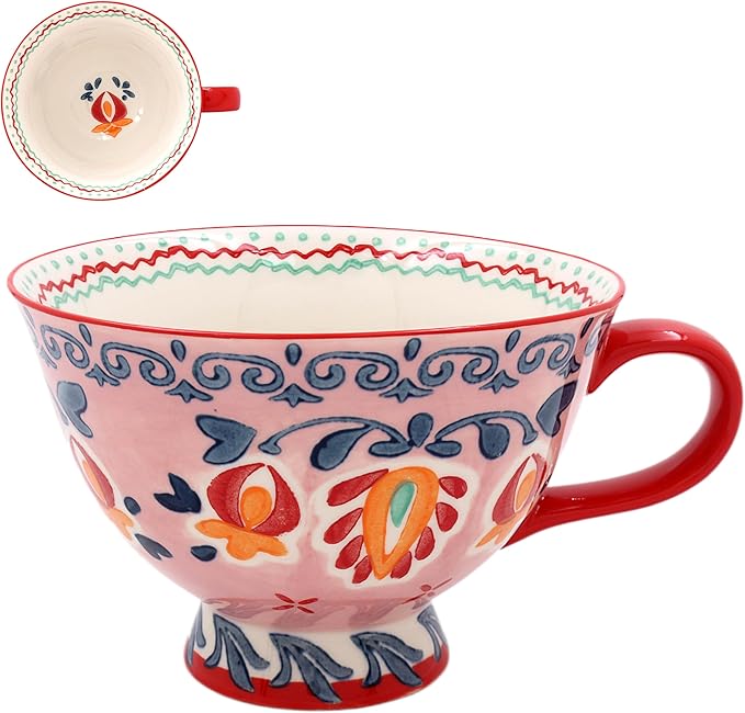 Painted Footed Mug