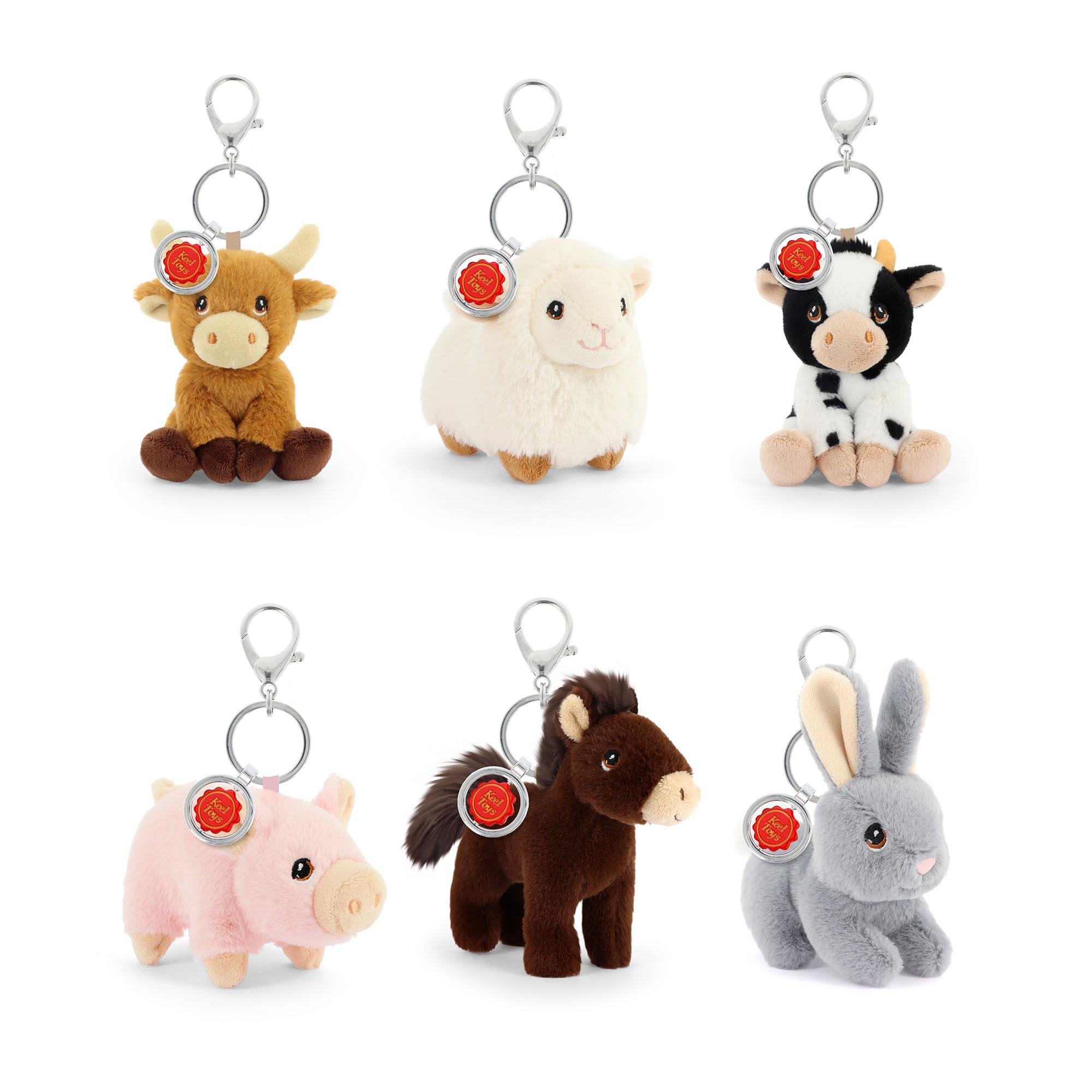 12cm Keel Bag Charms - Farm Collection