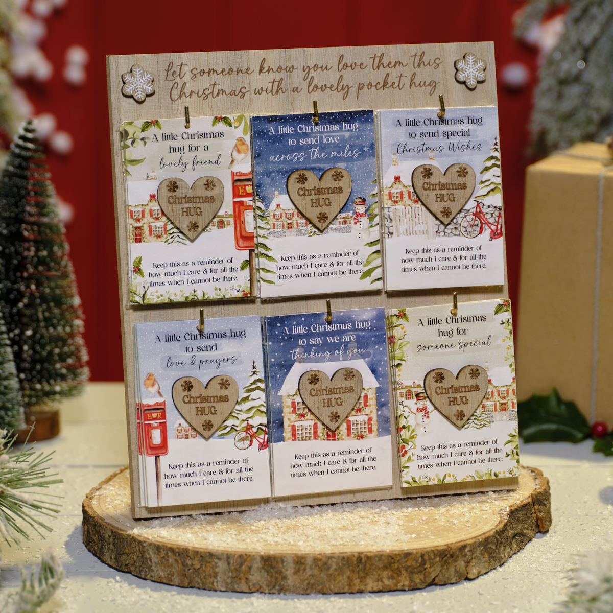 Christmas Wooden Pocket Hug