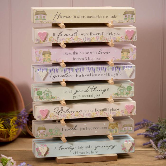 Cottage Garden Large 3D Wood Tabletop Blocks