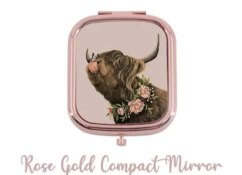 Jan Laird Highland Cow Compact Mirror