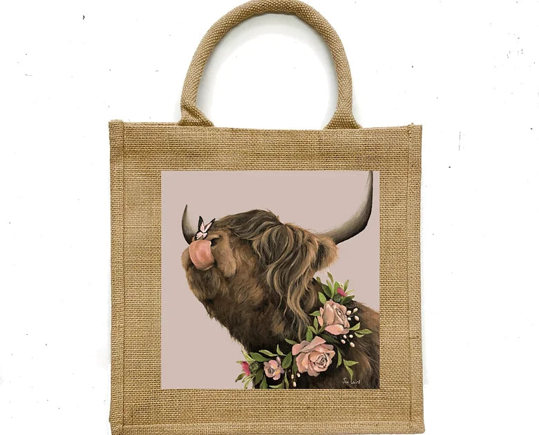 Rose Small Jute Bag
