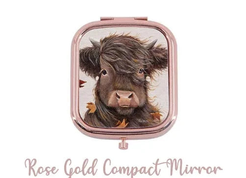 Jan Laird Highland Cow Compact Mirror
