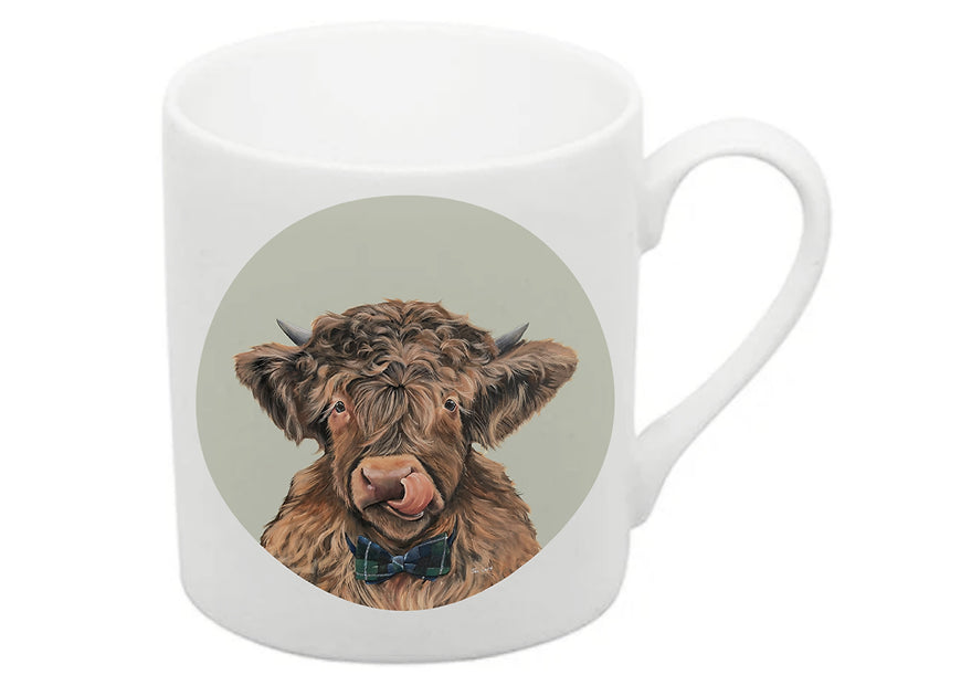 'Tartan Bow' Fine China Mug