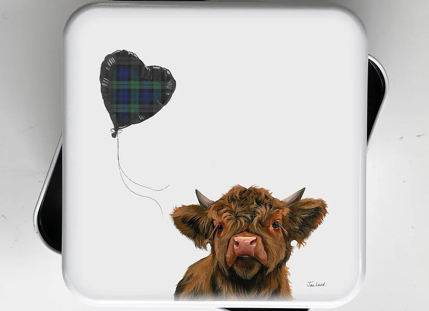 Tartan Heart Biscuit Tin