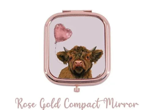 Jan Laird Highland Cow Compact Mirror