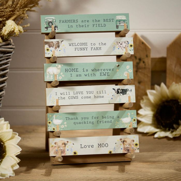 Farm Animal Wood Tabletop Block (6 Assorted)