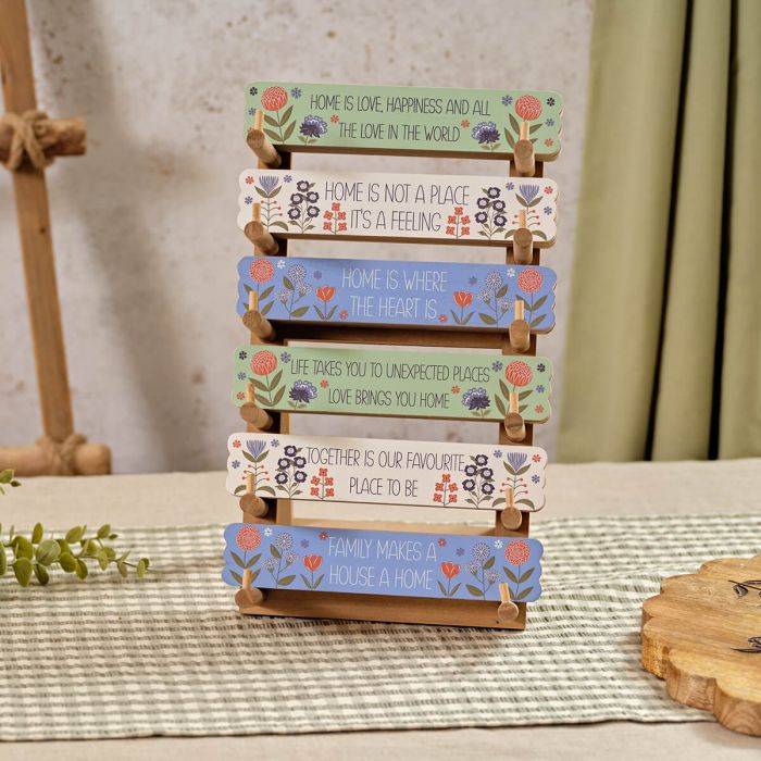 Flourish & Foilage Scallop End Wood Tabletop Block