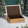 Highland Cow 'Tis the Season' Faux Leather and Wood Book Box