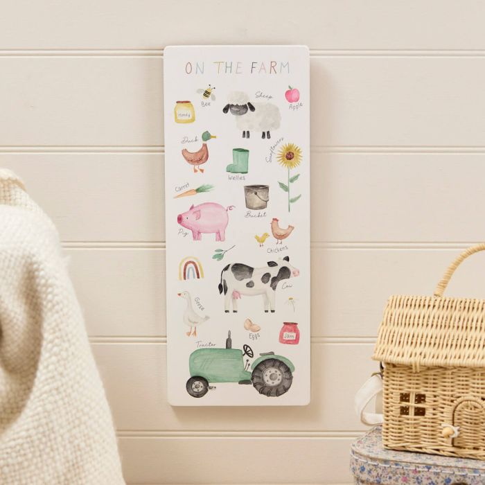 Mini Farm Animals Wood Plaque