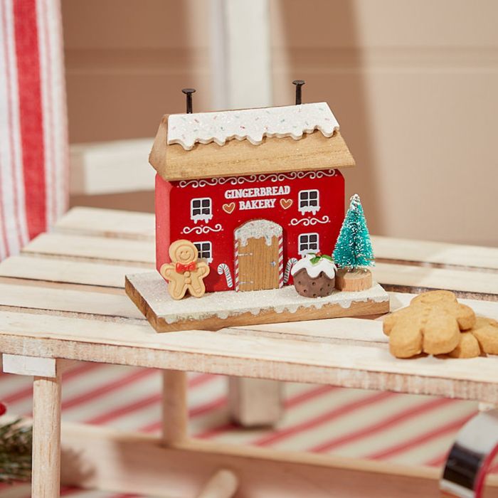 Gingerbread Bakery 3D House Wooden Block