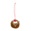 Christmas Highland Cow Pom Pom With Santa Hat Hanging Decoration