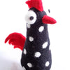 Funky Chicken Black Felted Wool Ornament
