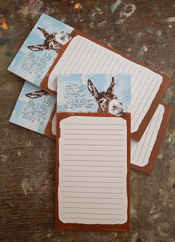Charlotte Strawbridge Cheeky Donkey Notepad
