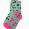 Women's Bamboo Socks - Mint, Sausage Dog Love Heart Balloon