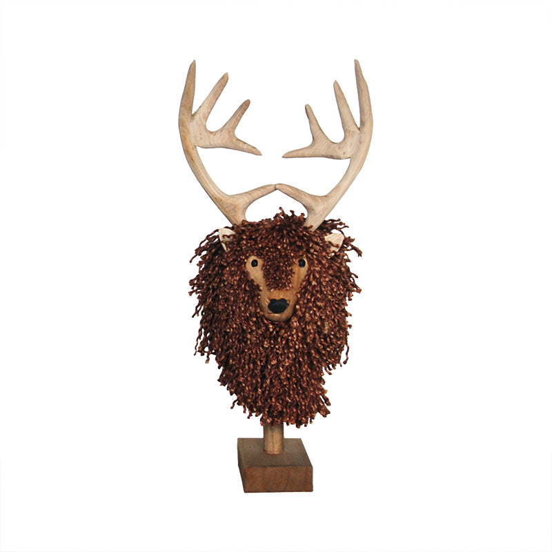 Aquarelle Home  'Sebastian the Stag' Head in Jute Brown