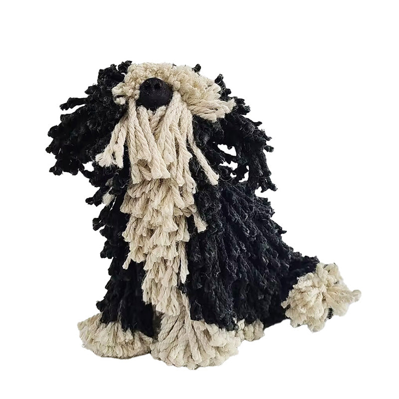 Aquarelle Home 'Dougal the Puppy' Sitting (Black/Cream)