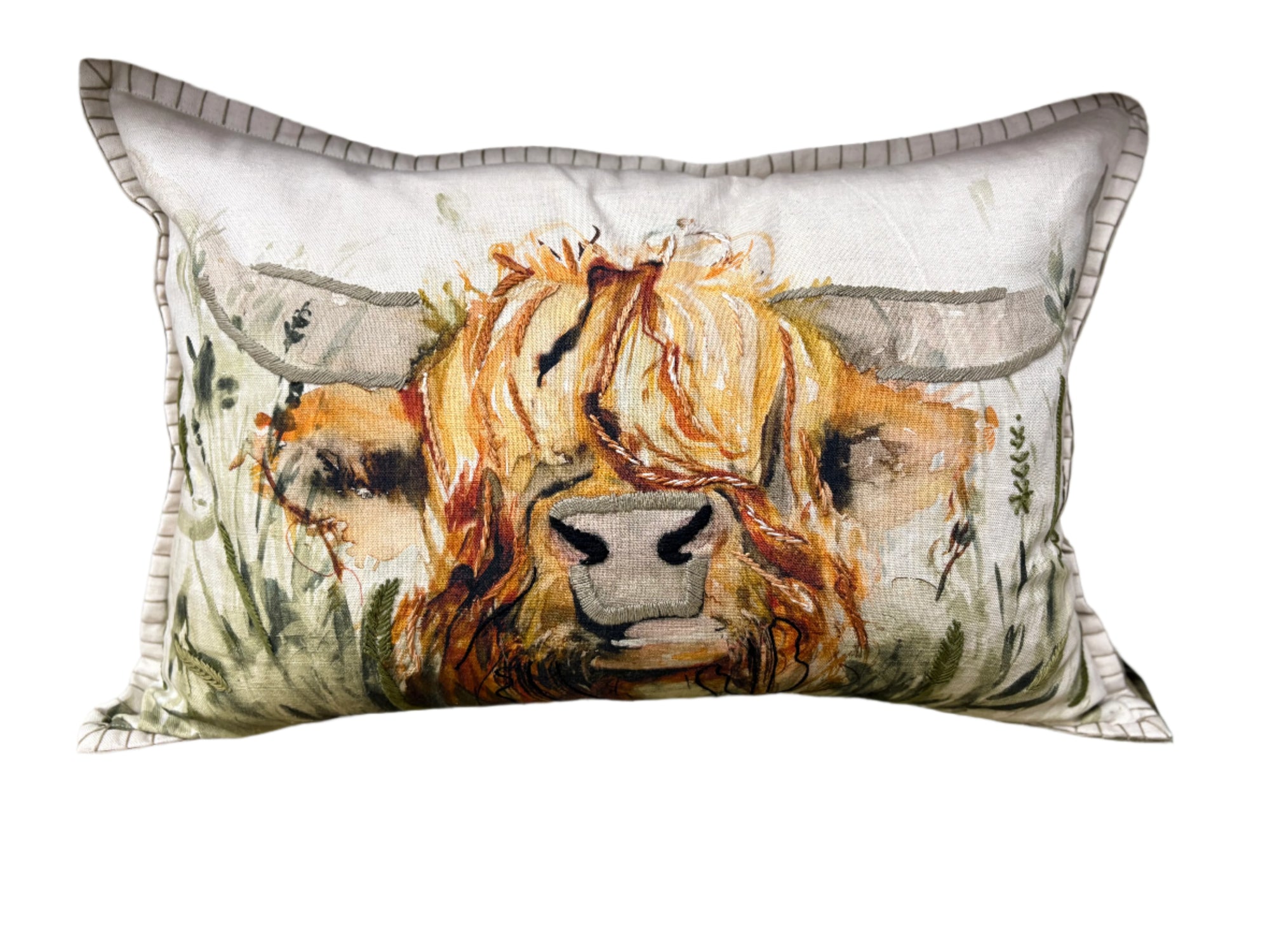 Aquarelle Lachlan Highland Cow Cushion