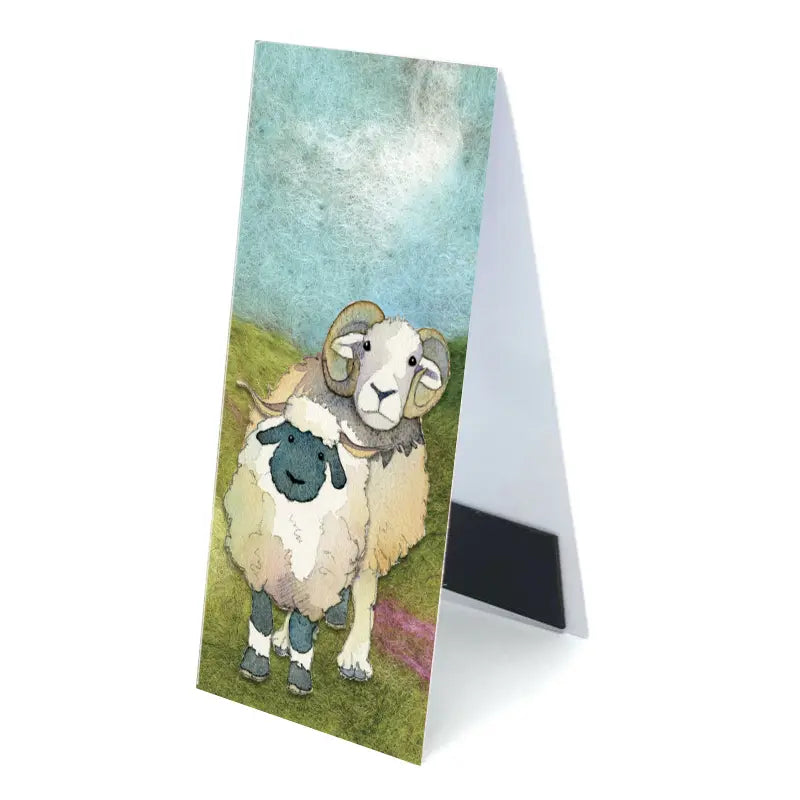 Felted Sheep Magnetic Bookmark
