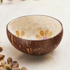Coconut Shell Bowl With Daisies