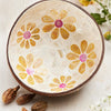 Coconut Shell Bowl With Daisies