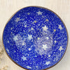 Coconut Shell Bowl Blue With White Stars