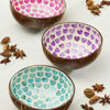 Coconut Shell Bowl with Coloured Hearts